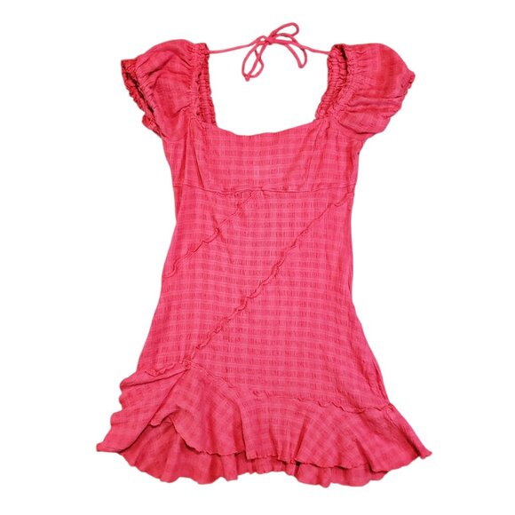 Free People Free Est Endless Summer Elle Miami Beet Pink/Red Mini Dress - M - Picture 2 of 8